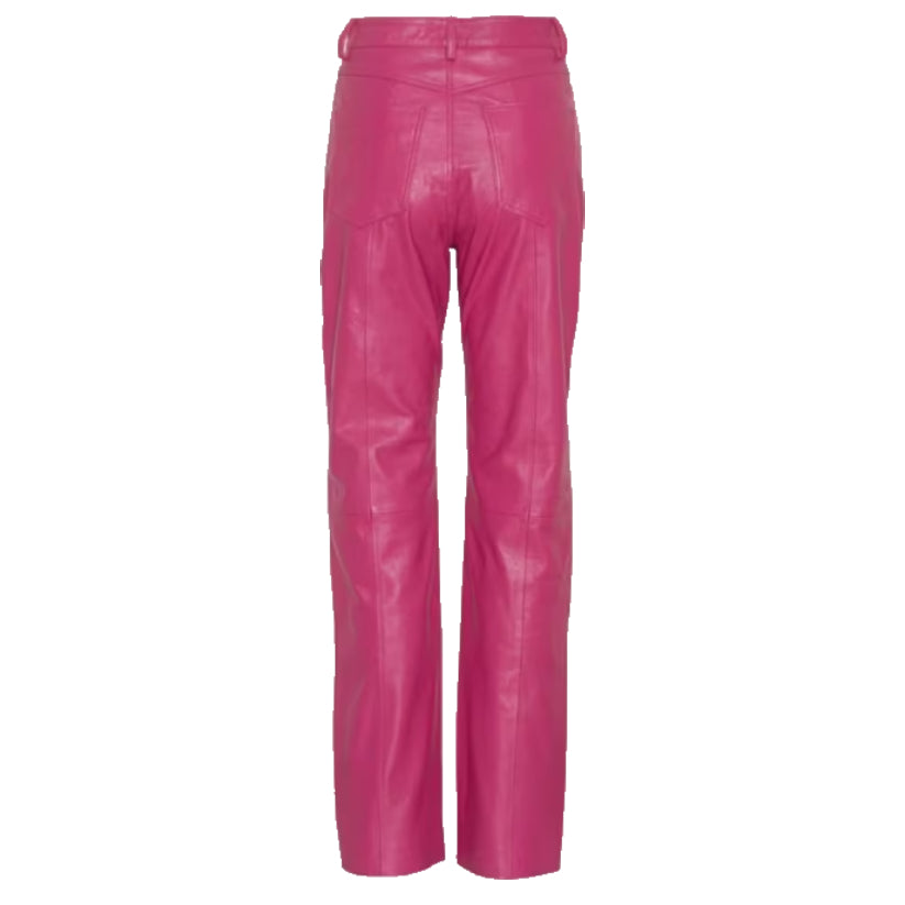 Women's Leather Pants Genuine Lambskin Slim Fit High Waist Pants