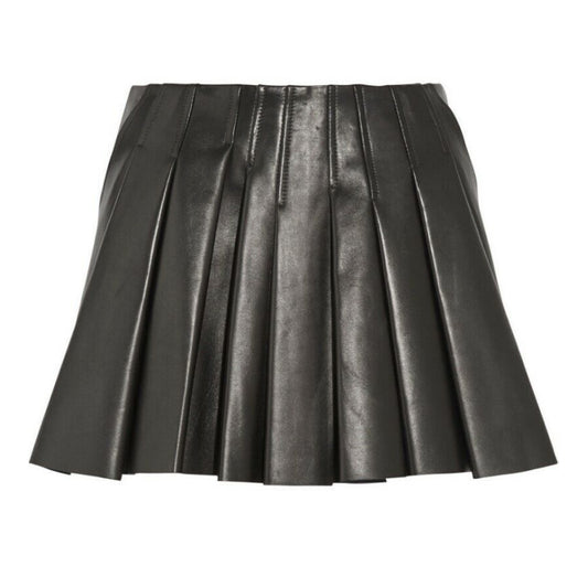 Women's Leather Skirt Genuine Soft Lambskin
