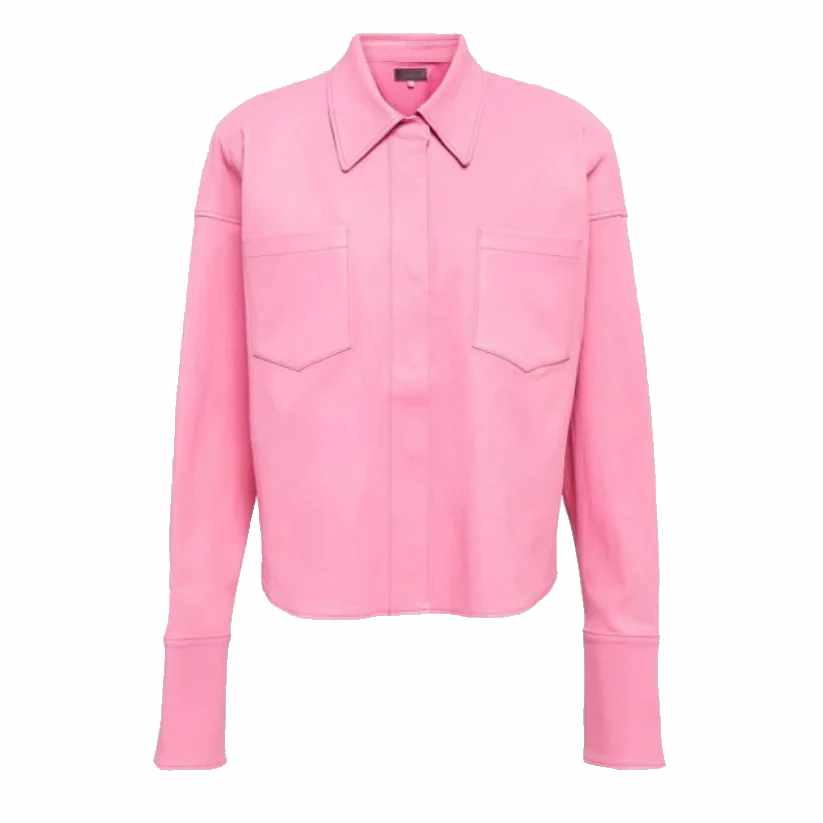 Women's Pink Leather Jacket