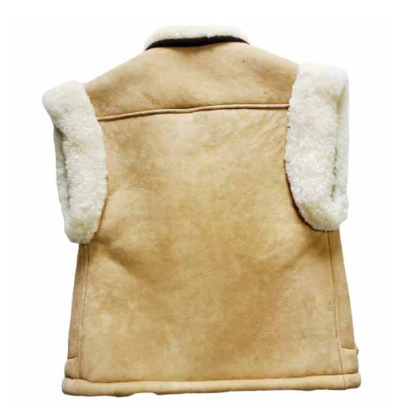 Women’s sheepskin leather shearling vest
