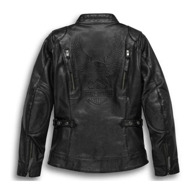 Womens HD Line Stitcher Leather Jacket