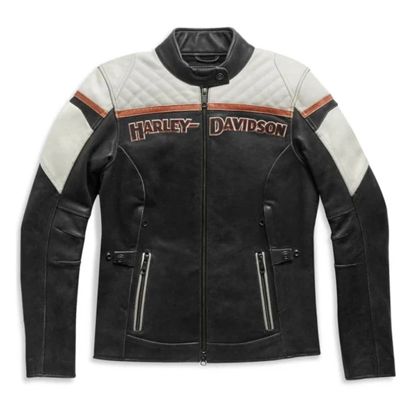 Womens HD Triple Vent Miss Enthusiast II Leather Jacket