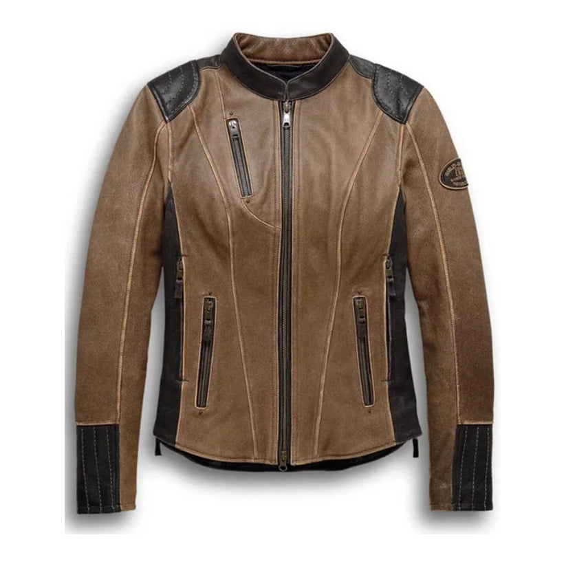 Womens HD Triple Vent System Gallun Leather Jacket