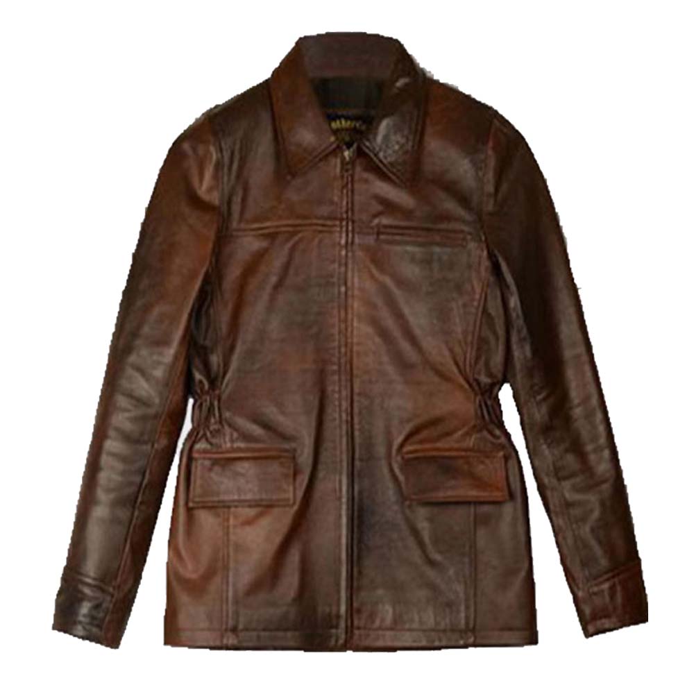 Womens Real Brown Celebrity Leather Jacket