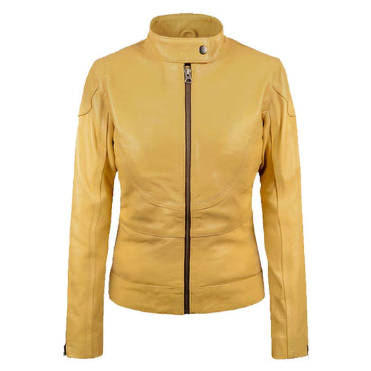 Womens Turtles Yellow Celebrity Leather Jacket