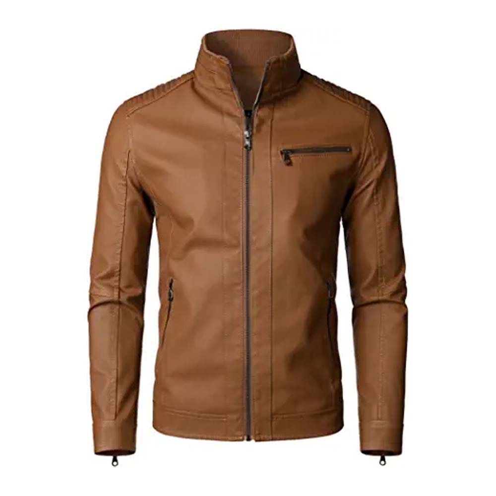 Men’s brown Classic  Bomber  Leather Jackets | Purchase Leather Outerwear