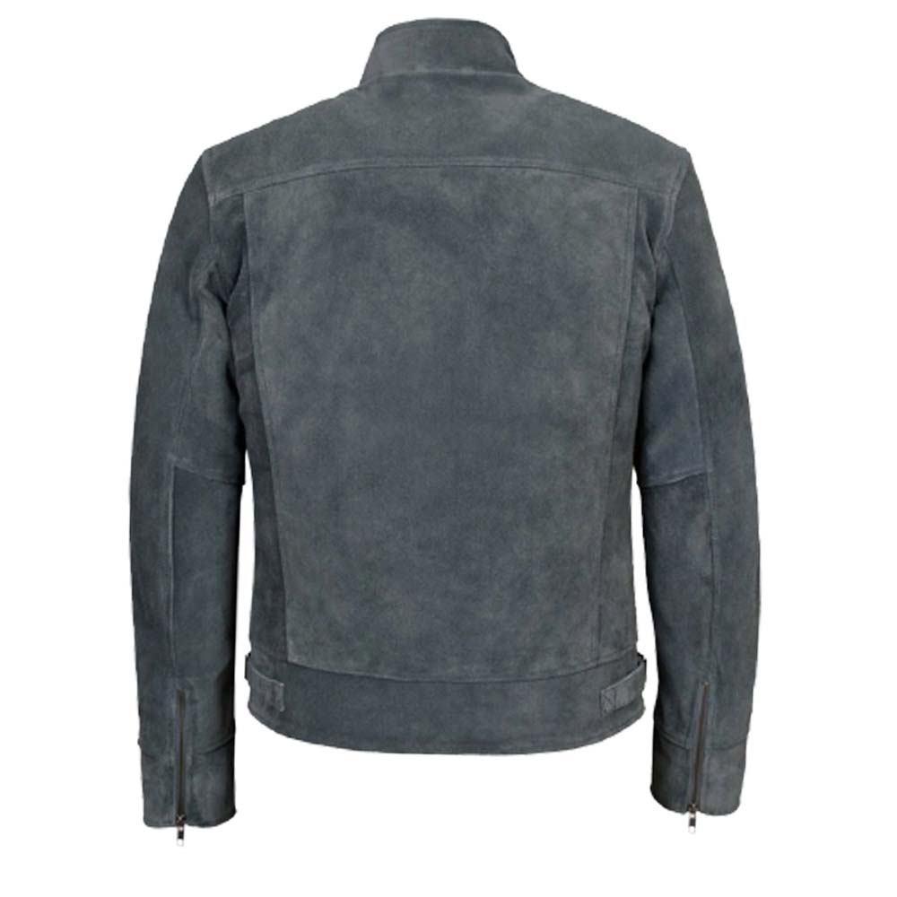 Top Quailty Mens Grey Suede Leather Jacket