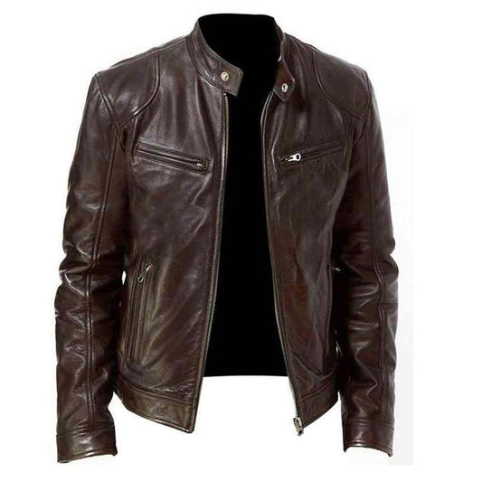 Mens Brown Fashion Leather Jacket