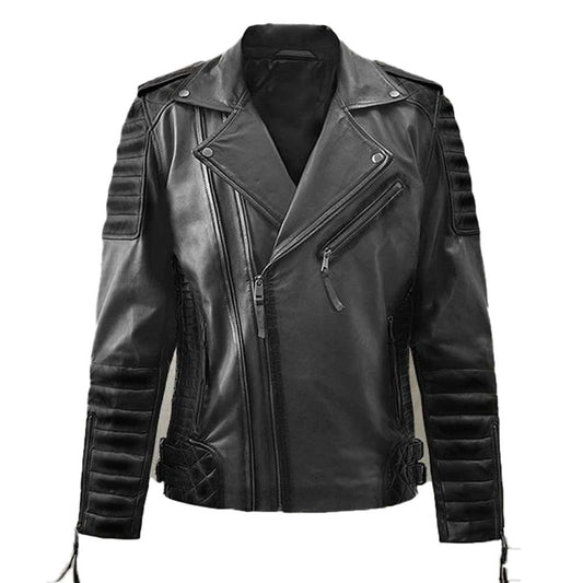 Premium Quality Mens Black Biker Leather Jacket