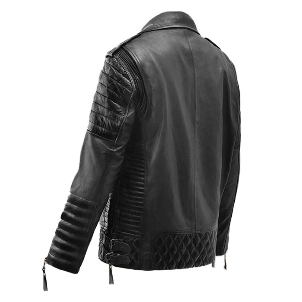 Premium Quality Mens Black Biker Leather Jacket