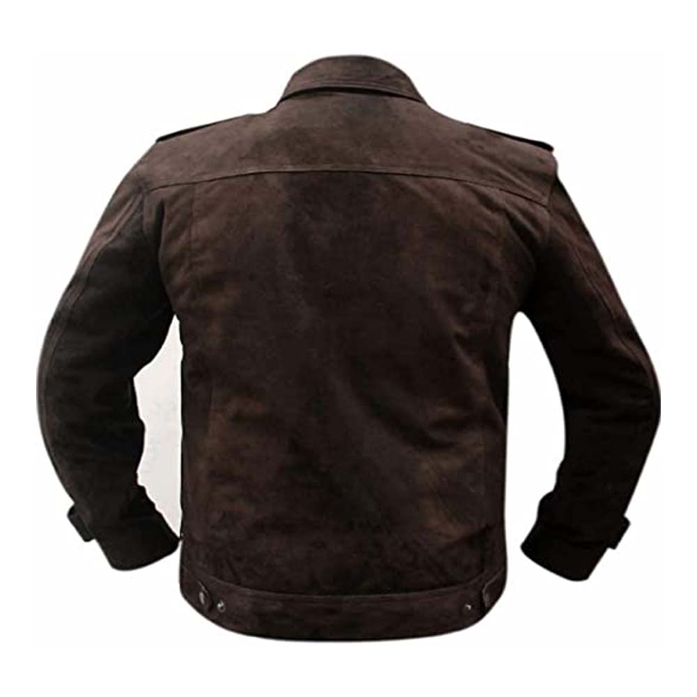 Premium Quality Mens  Brown Suede Leather Jacket