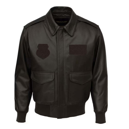 Mens Handmade Genuine Leather A2 Flight Jacket