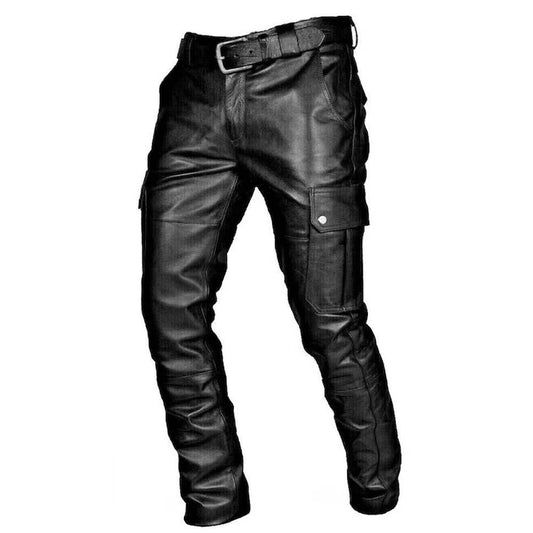Handmade Genuine Motorcycle Black Leather Pant