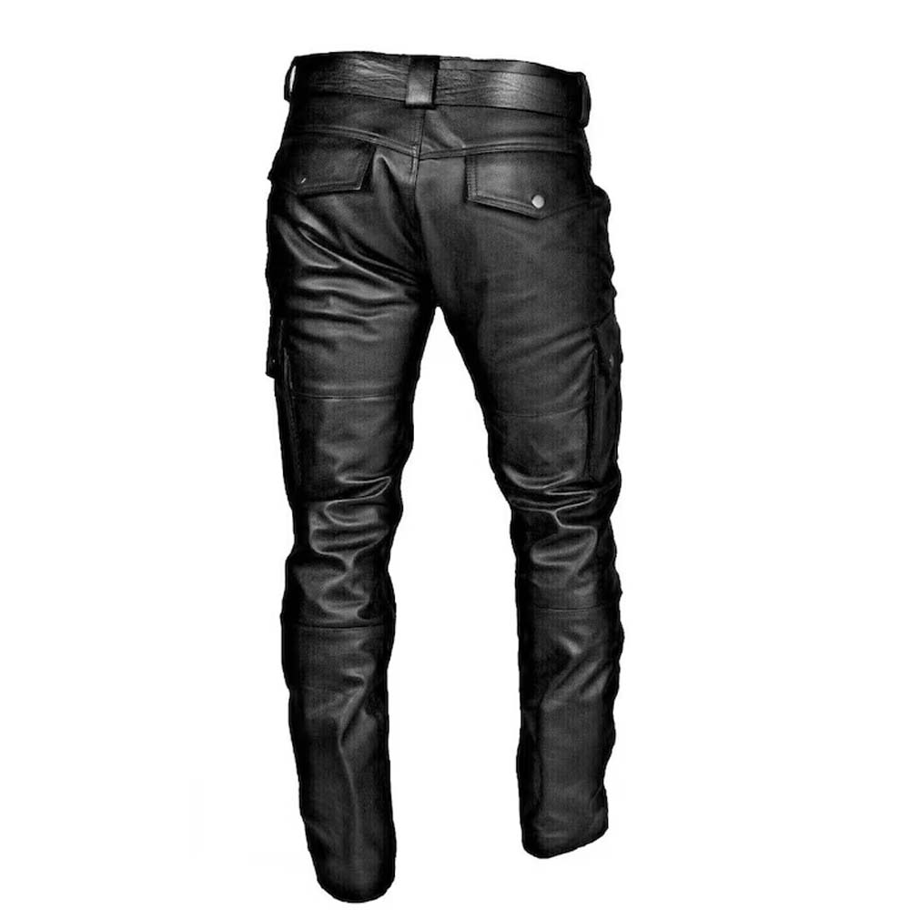 Handmade Genuine Motorcycle Black Leather Pant